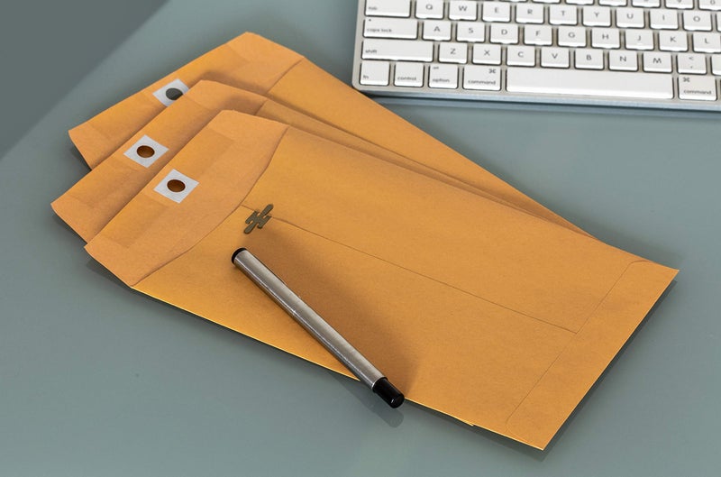 EnDoc Clasp Envelopes - Brown Kraft Catalog Envelopes 6x9 Inch - 30 Pack - With Clasp Closure & Gummed Seal â€“ 28lb Heavyweight Paper Letter Envelopes for Home, Office, Business, Legal or School - Image 5